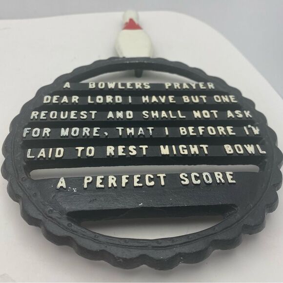 Vintage Bowling-Theme Trivet / Pot Stand — Kitchen Décor - Picture 2 of 5